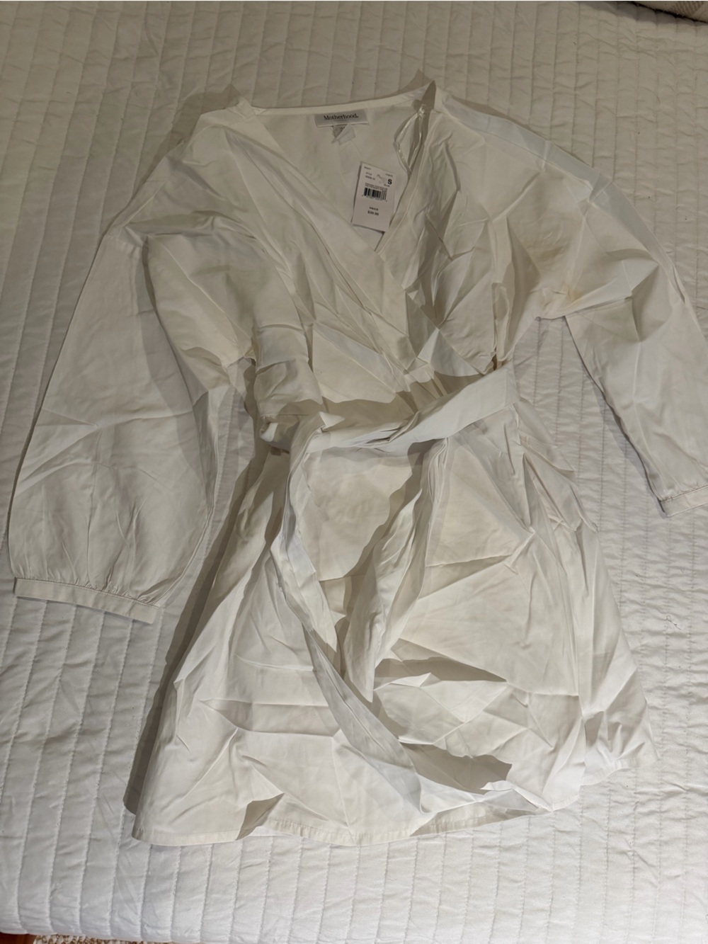 Motherhood White Wrap-Style Shirt